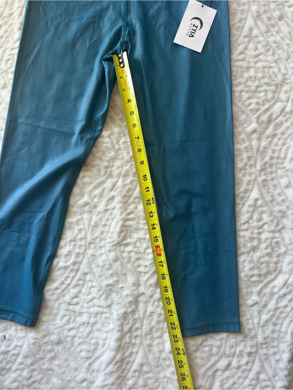 NWT Zyia Metallic Ocean Light n Tight High-Waist 7/8 Active Leggings |Size 14-16 - Picture 7 of 9